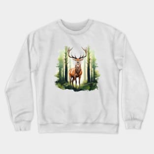 Deer And Forest Crewneck Sweatshirt